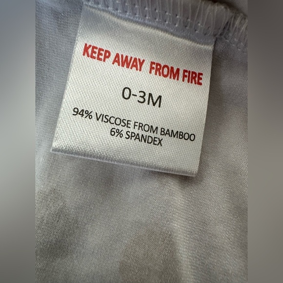 Consciously Baby Bamboo Zip One Piece Pajamas Size 0-3 months - Picture 8 of 10